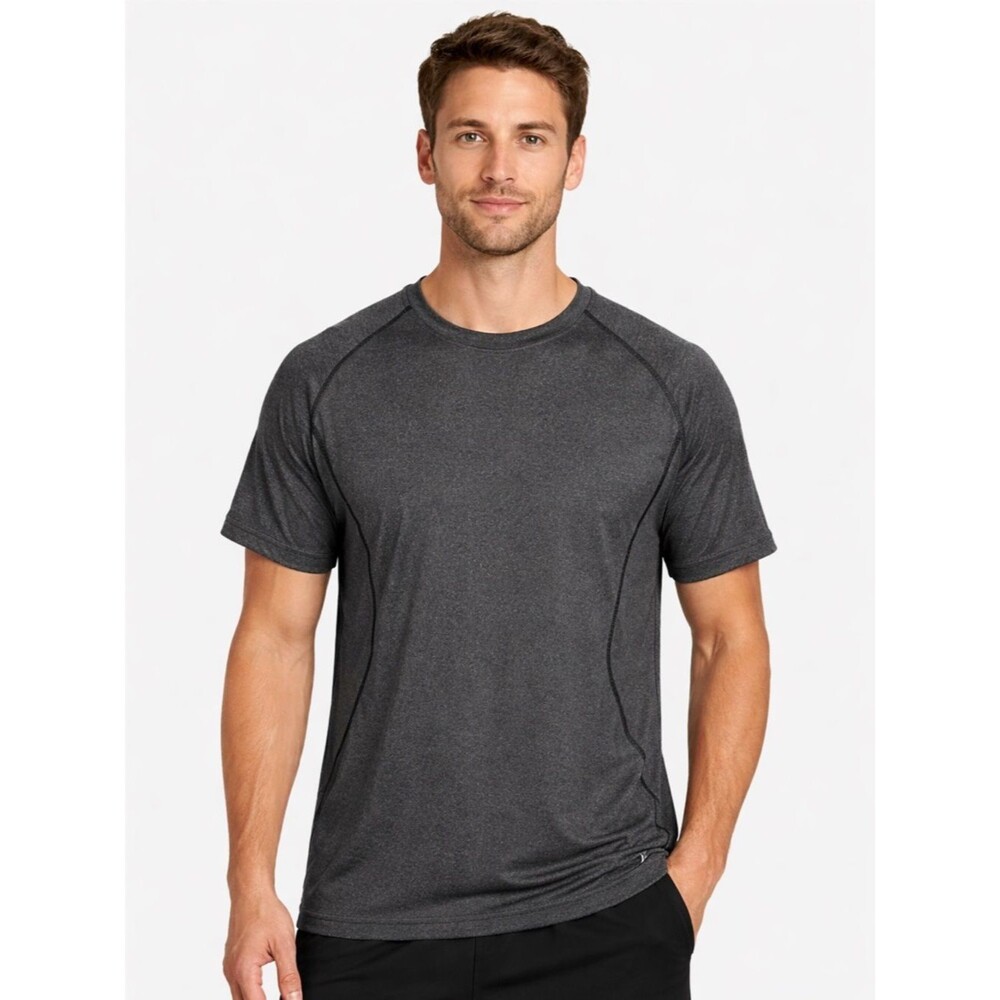Exertek Men’s Gray Athletic T-Shirt Medium - Wicking Dry Fit - EUC